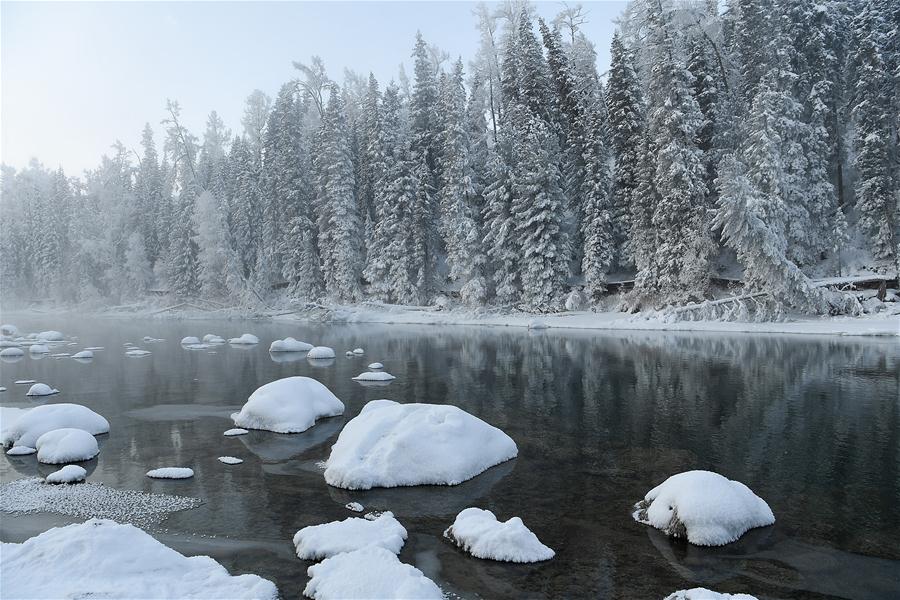 CHINA-XINJIANG-KANAS-WINTER SCENERY (CN)