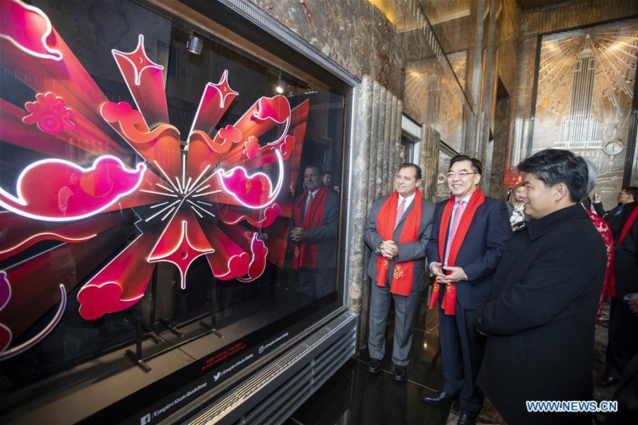 U.S.-NEW YORK-EMPIRE STATE BUILDING-LIGHTING CEREMONY-CHINESE NEW YEAR