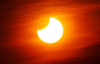 Partial solar eclipse observed in China