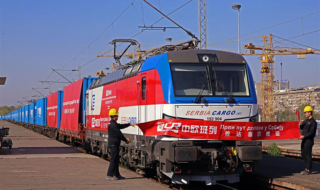 First Chinese freight train arrives in Serbia