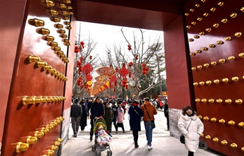 Temple fair held to celebrate Spring Festival at Ditan Park in Beijing