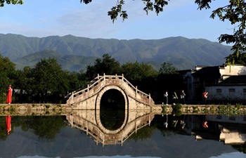 Morning scenery of Hongcun Village scenic spot in Anhui