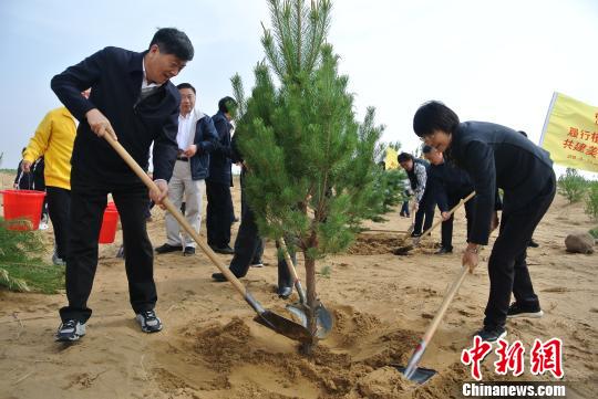 世界地球日中國(guó)第七大沙漠植樹5萬(wàn)株