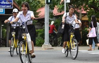 中國共享單車進入泰國大學(xué)校園